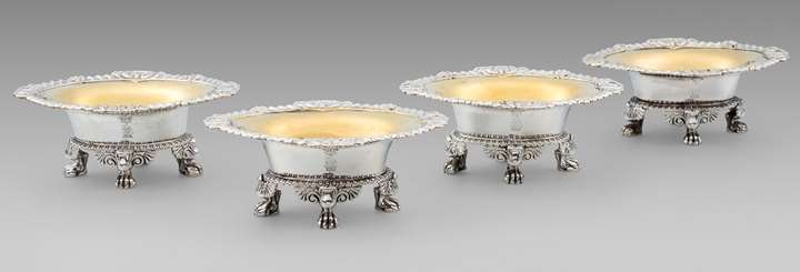 A Set of Four George III Silver Salts